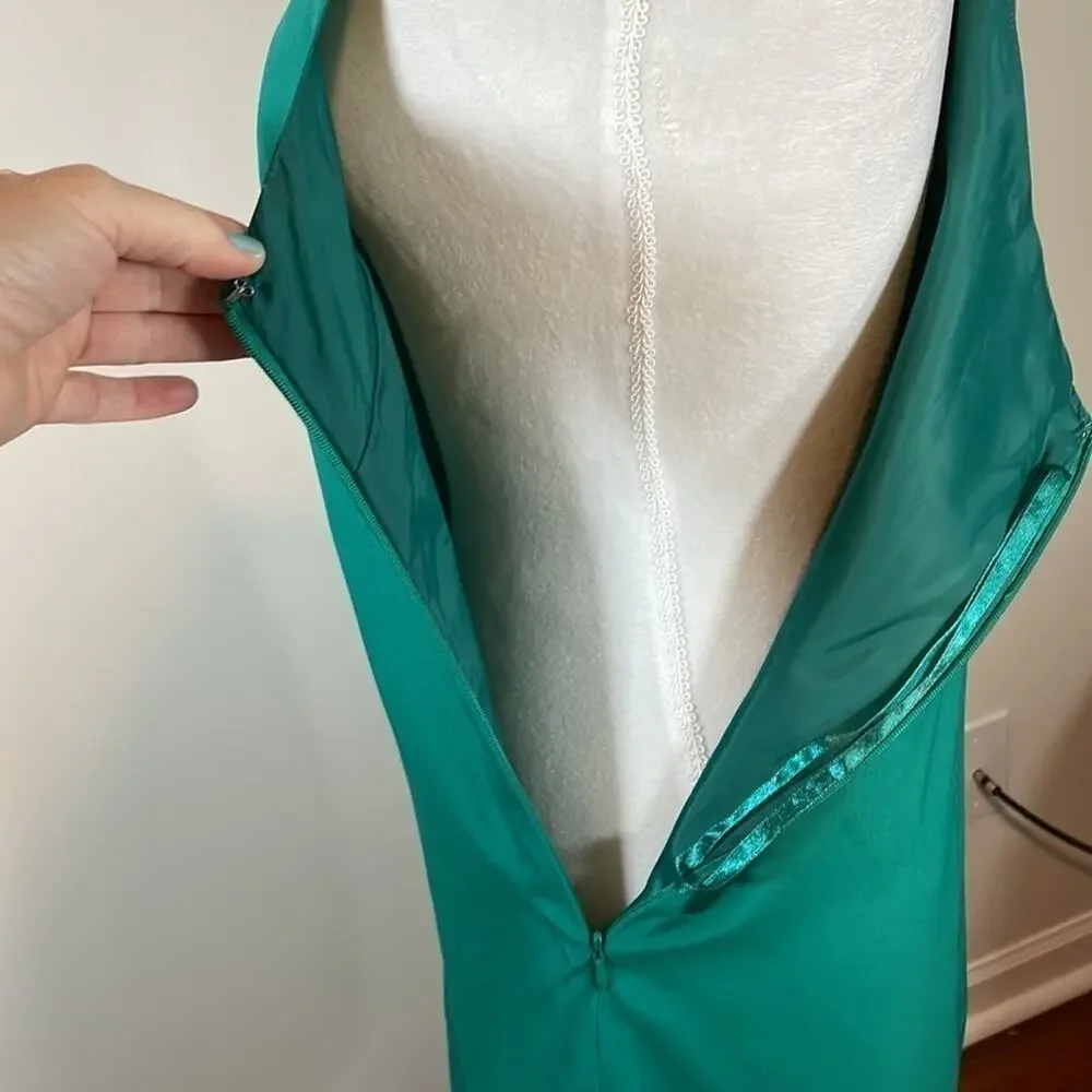 J. Crew Gorgeous Emerald Green Twist Strap Shift Dress/Cocktail Dress